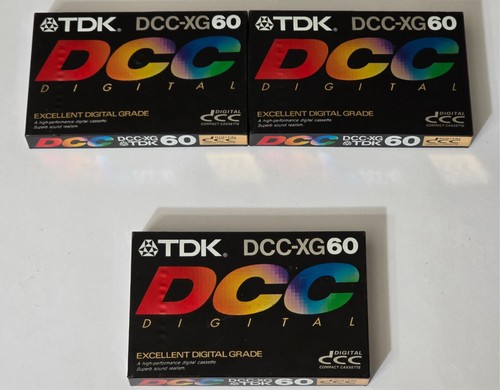 TDK DCC-XG60 DIGITAL COMPACT 3 TAPE CASSETTE SEALED BLANK AUDIO PROFESSIONAL DCC - Picture 18 of 18