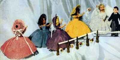 DOLL PATTERNS Crochet Red Riding Hood QUEEN Alice JACK JILL Bride GIBSON Star 84