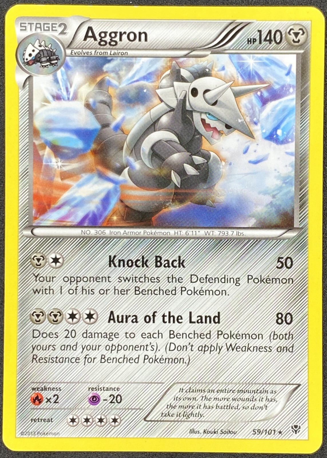 Pokémon Aggron 59/101 PLB Plasma Blast LP/NM