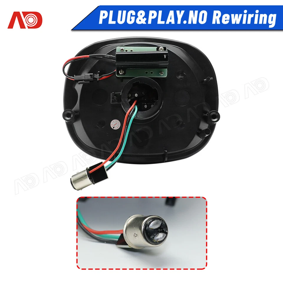 For 1990-1996 Chevrolet Corvette C4 LED Brake Tail Lights RED lens Red Light - Изображение 4 из 4