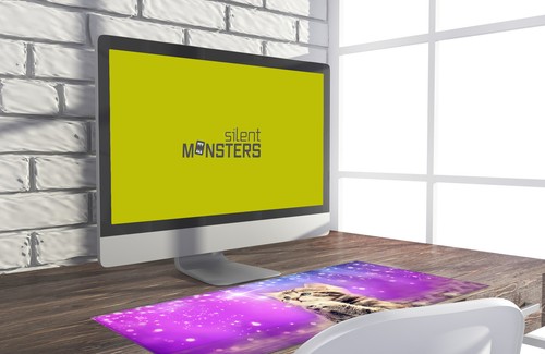 Silent Monsters Gaming und Office Mauspad XXL 90 x 40 cm Mousepad Katze Katzen - Bild 3 von 4