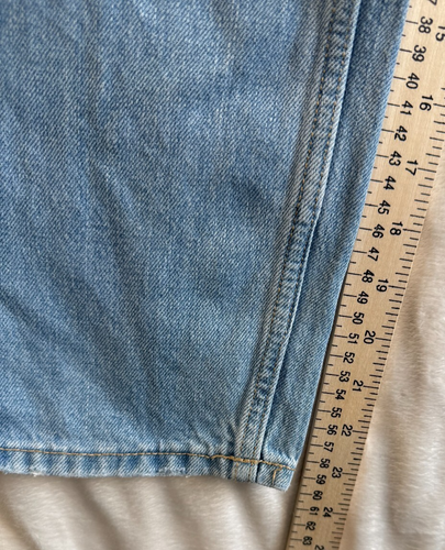 Old Navy Girls Medium Wash Blue High Rise Slouchy Straight Jeans DistressSize 14 - Picture 6 of 8