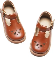 Felix & Flora Little Girl Toddler Mary Jane Dress Shoes Brown Sz 5