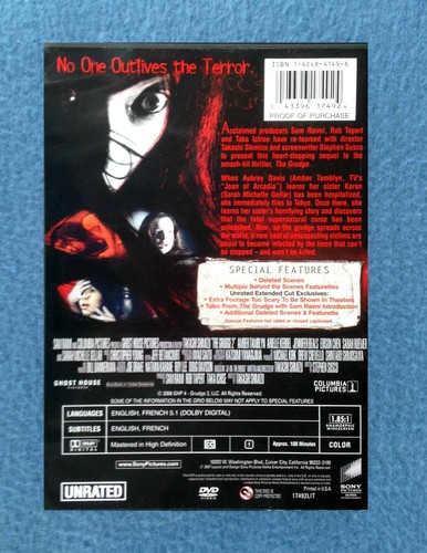 DVD THE GRUDGE 2 UNRATED DIRECTOR'S CUT HORROR MOVIE - Picture 2 of 3