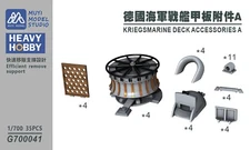 Heavy Hobby 1/700 KRIEGSMARINE DECK ACCESSORIES A  3D Printed kit