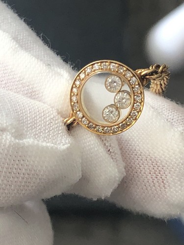 Echt Chopard 18k Gelbgold Diamanten Armband Happy Diamond Collection. - Bild 17 von 22