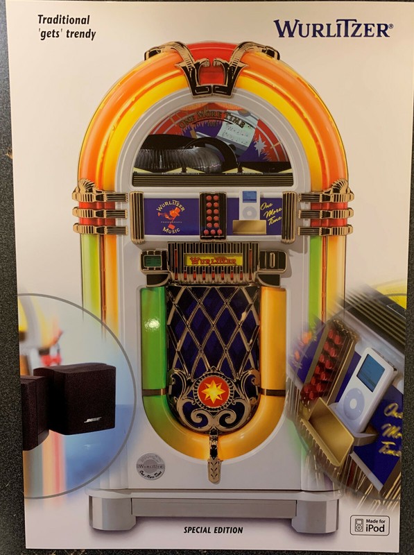 WURLITZER OMT Special Edition iPod CD Jukebox Flyer - Glossy - Box Shipped
