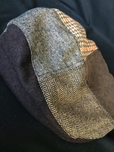 Anon Vtg Driving Newsboy Cap Golf Patch Peaky Warm Wool Cotton Blend Blinder - Picture 2 of 4