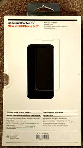 NEW Verizon Case and Protector for iPhone 11 Pro Max - 2019 iPhone 6.5" - Black - Picture 2 of 4