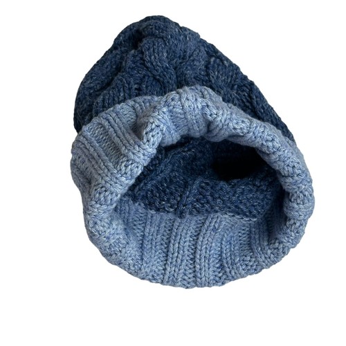 Gap Kids Beanie Youth Girls Size L/XL Multi Blue Cable Knit Hat ED Ellen D - Picture 3 of 6