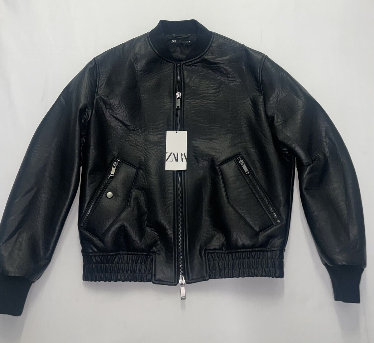 ZARA CLASSIC FAUX LEATHER BOMBER JACKET SIZE LARGE | eBay ZARA CLASSIC FAUX LEATHER BOMBER JACKET SIZE LARGE | eBay