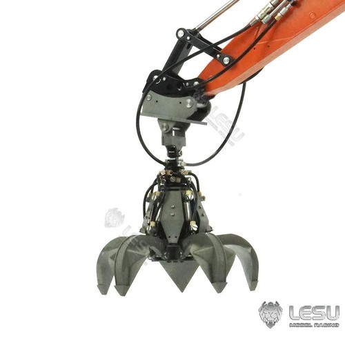 LESU Orange Peel Grab for 1/14 RC Hydraulic Excavator AC360 ET26L ET30H Models - Picture 8 of 10