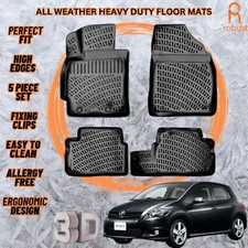 3d Molded Car Floor Mats Liners For Toyota Auris 2006-2012 All Season Heavy Duty