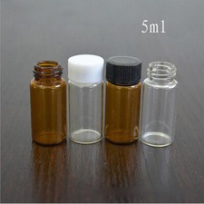 Clear Brown Injection Glass Vial with Center Plastic Aluminum Caps 3/5ml Clear I