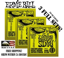 **3 PACKS ERNIE BALL 2621 7-STRING ELECTRIC GUITAR STRINGS (3 FULL SETS)**