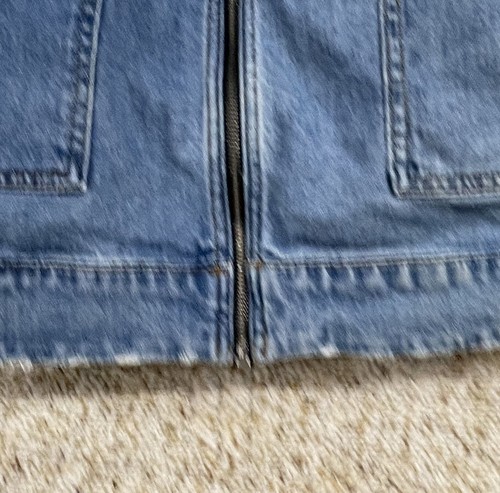 Wild Fable Denim Overall Skirt Size Large Full Front Zipper (waist 32") - Picture 22 of 22