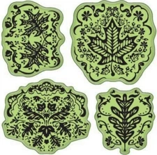 Inkadinkado Fall Autumn Tree Leaf Design Set Cling Rubber Stamp
