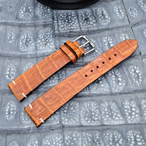 20mm/16mm Exotic Leather Bund Watch Band Military Fashion Minimalist Design - Picture 8 of 15