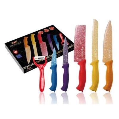 Zillinger Colorful 6 Piece Assorted Knife Set