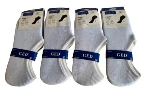 PACK 12 PARES CALCETINES PINKY INVISIBLE HOMBRE BLANCO NEGRO ENVIO GRATIS - Imagen 2 de 2