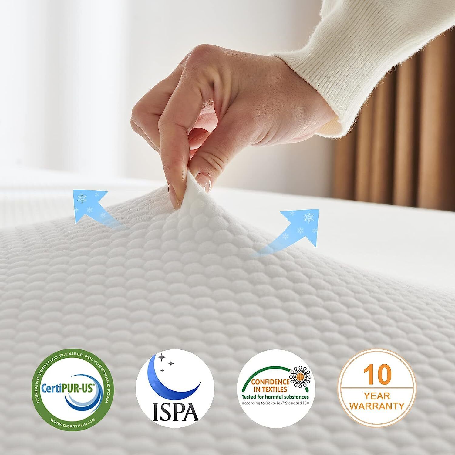 10 Full Size Gel Memory Foam Mattress With More Pressure Relief