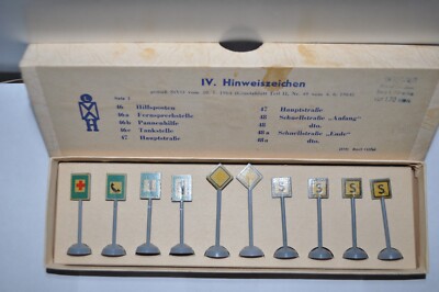 DDR- Herr Hels (10) Vintage Hinweiszeichen IV Set 1 w/Box for PIKO-GUTZOLD-Putz
