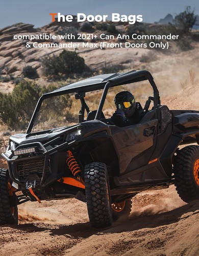 UTV Door Storage Bags W/ Knee Pads For Can-Am Commander/ Commander Max 2021-2024 - Picture 8 of 9