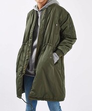 Topshop Winston Bomber Parka Drawstring Jacket Sz Us 8 Uk 12 Eur 40 New