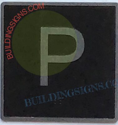 ELEVATOR FLOOR NUMBER P SIGN- ELEVATOR JAMB PLATE PARKING SIGN-REF24-1027