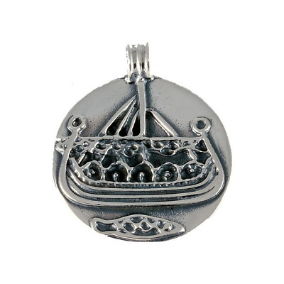 edel Münzanhänger 925 Silber Haithabu Mittelalter Wikingerboot Anhänger viking edel Münzanhänger 925 Silber Haithabu Mittelalter Wikingerboot Anhänger viking