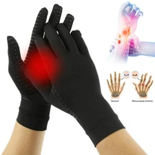 S / M / L / XL Copper Compression Gloves Fit Arthritis Hand Support Pain Relief