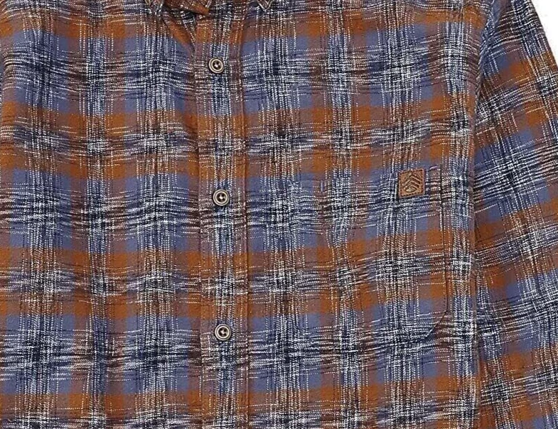 Solaris Outdoors Men's SZ 3XL-Tall Space dyed Plaid LS Pocket Button up Shirt - Image 3 of 3