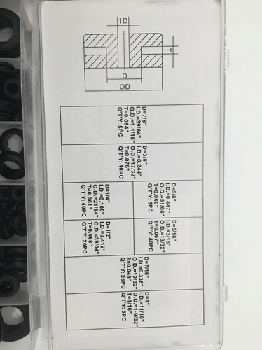 180 pc Rubber Grommet Assortment Kit Set Firewall Hole Electrical Wiring Gasket - Picture 3 of 12