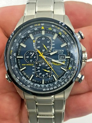 Citizen Blue Angels Eco-Drive Radio Controlled H800-S081157 Good Condition  | eBay