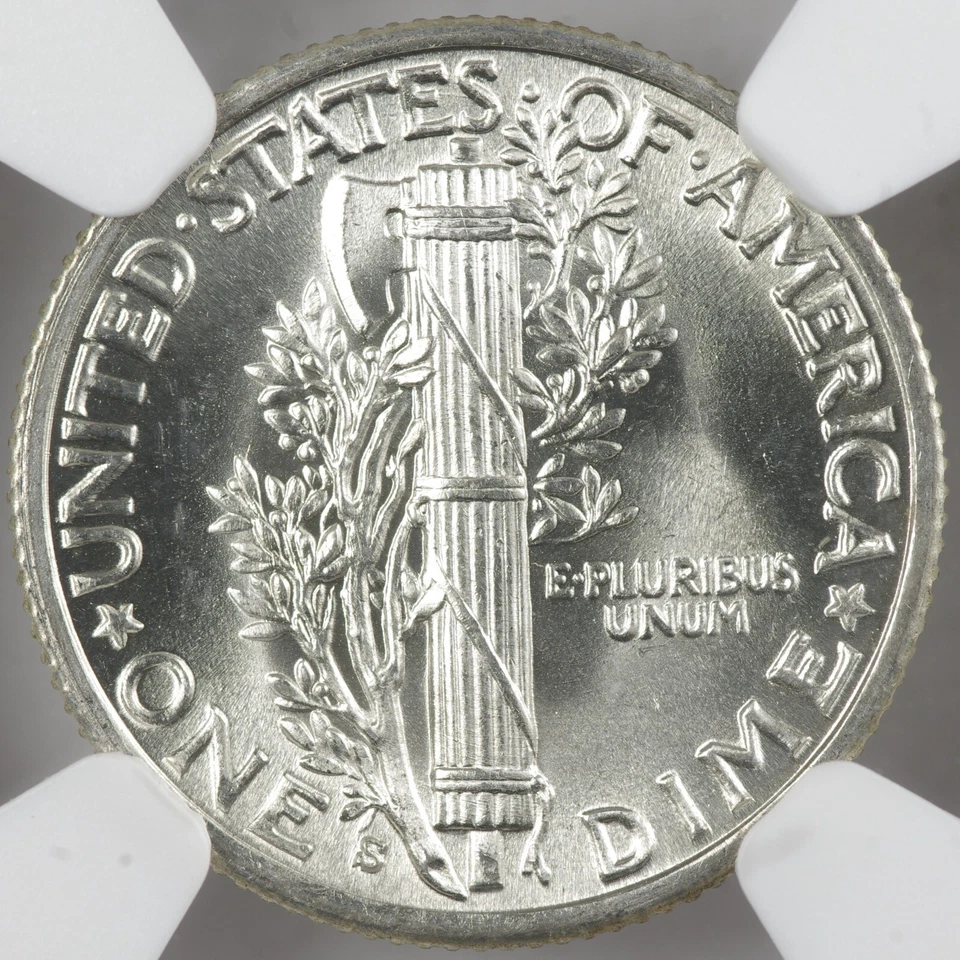 1938-S Mercury Dime 10c NGC MS67 FB Full Bands, Choice Gem [BN027] - Image 3 of 4