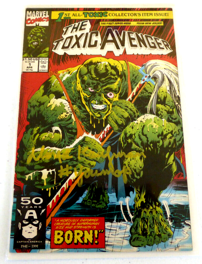 Lloyd Kaufman Signed The Toxic Avenger #1 Comic Book, Autograph