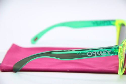 NEW OAKLEY OJ9009-0548 FROGSKINS ACID GREEN AUTHENTIC FRAMES SUNGLASSES 48-15 - Picture 4 of 5