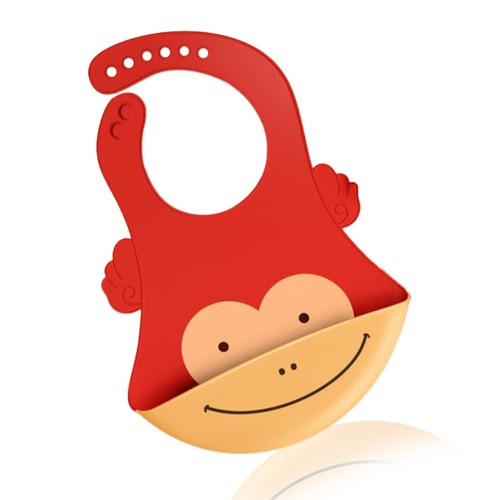 Silicone Baby Bib, Soft, Waterproof Bib With Pocket , 6 pack, for baby boy&girl - Picture 3 of 10
