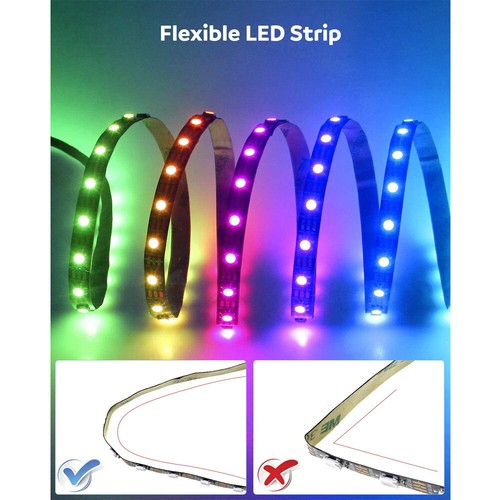 WS2812B LED Streifen Strip 5M WS2812 RGB Leiste Licht 5050 SMD Adressierbar DC5V - Bild 6 von 12