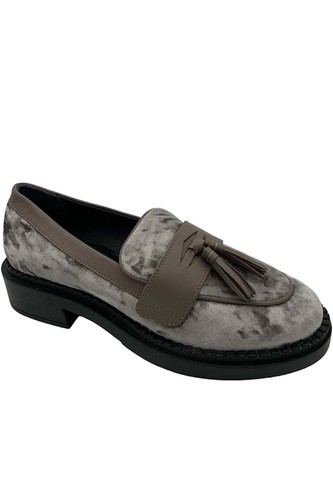Seychelles Platform Leather Loafers Final Call Taupe Velvet
