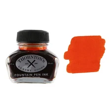 Thornton's Luxury Goods Fountain Pen Ink Bottle, 30ml - Positivity Orange