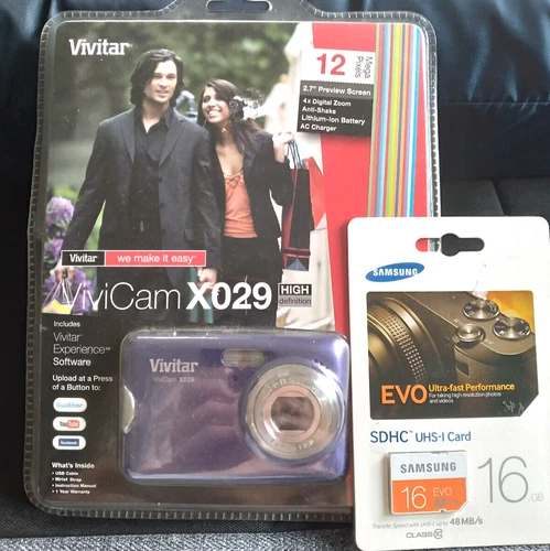 Vivitar Vivicam 12.1 Megapixel 4X Zoom, Digital Camera, New sealed , 16 GB 
