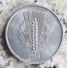 Deutschland/DDR 10 Pfennig 1949 A Kursm&uuml;nze Alu - Top Erhaltung !