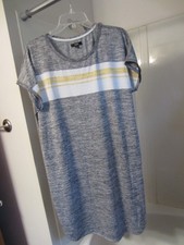 NWOT women's sleeveless t-shirt dress Simply Vera Vera Wang Size XL gray/white