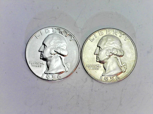 1956 P&D Washington Quarters Uncirculated.