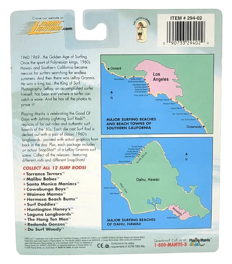 2000 Johnny Lightning Surf Rods Torrance Terrors with LeRoy Grannis Surf Scene - Image 2 of 4