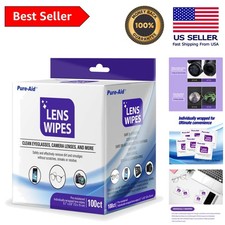 100 Individually Wrapped Lens Wipes - Anti-Fog Cleaning for Eyeglasses  Devices