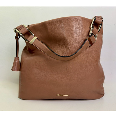 Coccinelle Hobo-Schultertasche rosa Leder mit Quasten