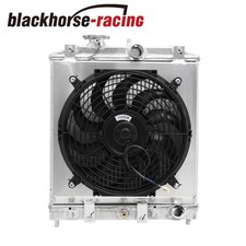 3 Row Radiator Shroud Fan For 1992-2000 Honda Civic D15 D16 Ek Integra Del Sol