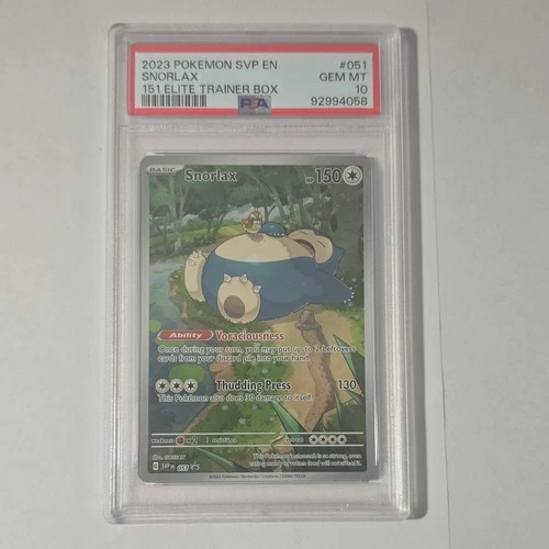 Pokémon TCG Snorlax #051 Scarlet & Violet Promo Holo PSA 10 2023